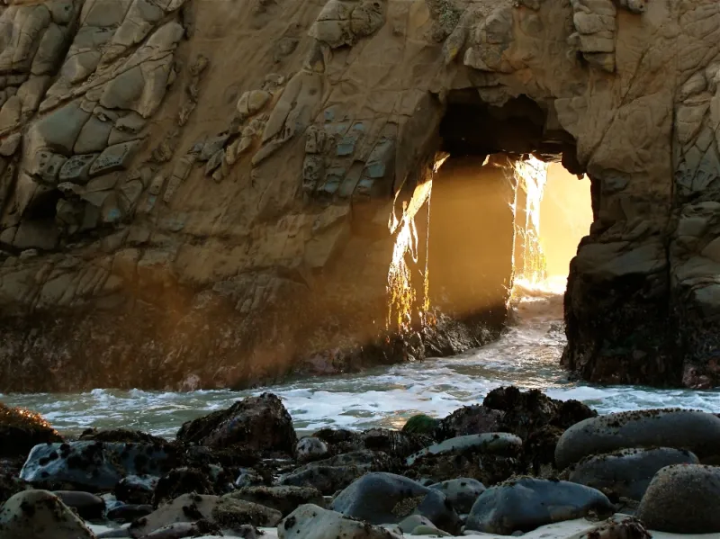 "Break On Through" was taken by Wendy Wolf at California's Pfeiffer Beach. This photo was a winning selection in the Portraits of Planet Ocean Flickr contest.