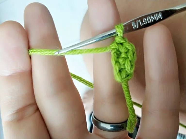 step one of the crochet process
