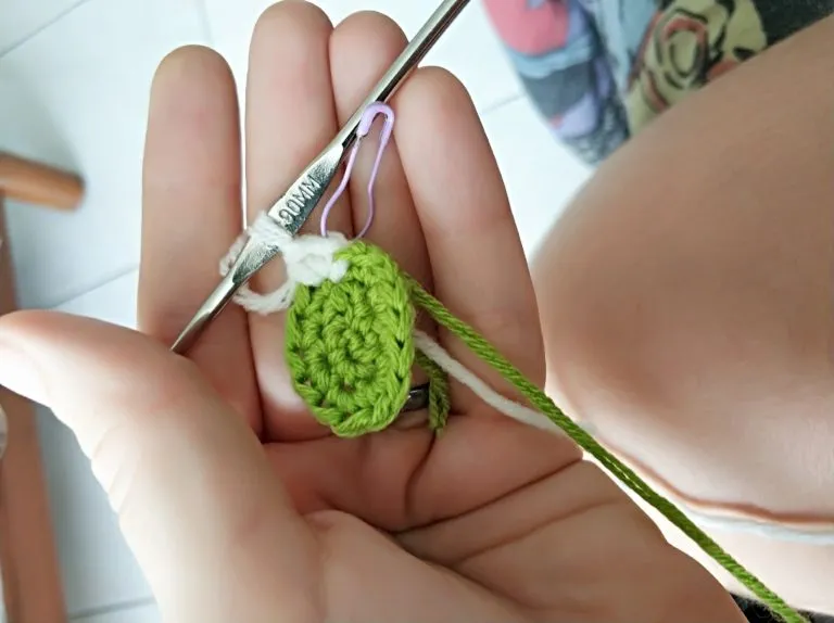 step 2 on crochet project