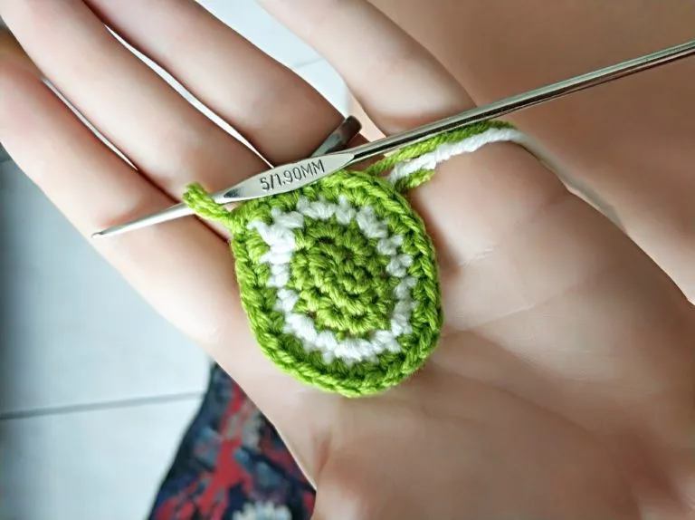 the final stages of a crochet microbe