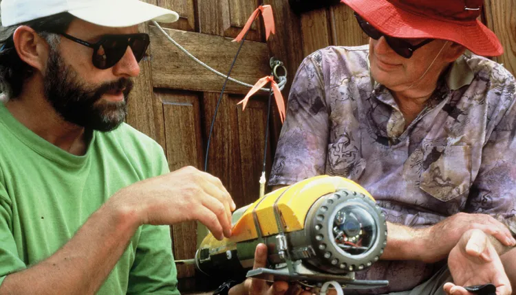Scientists attached this Crittercam to a sperm whale in an effort to film a giant squid in its natural habitat.
