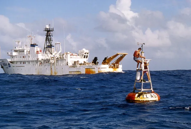 One ocean. More than 100 moored buoys gather data on the single, contiguous, body of water that encircles the globe.