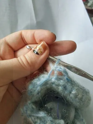 working on a crochet project