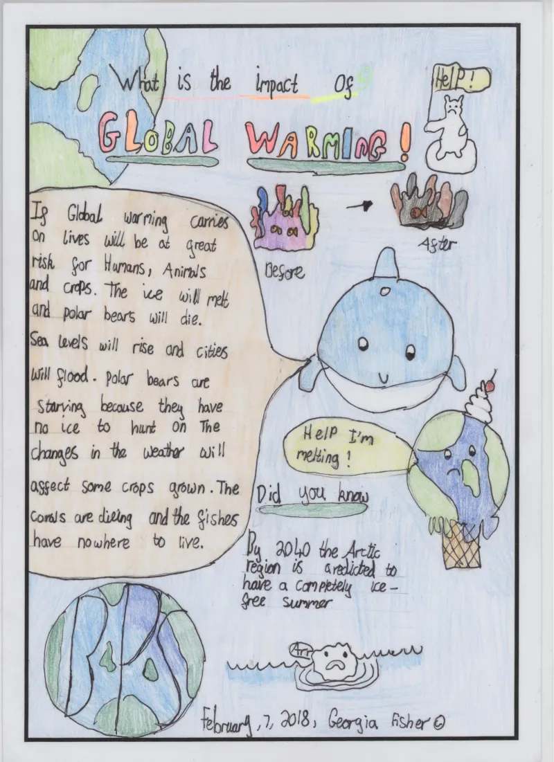 A comic explaining the impacts of global warming