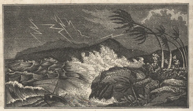 An artist's portrayal of a hurricane