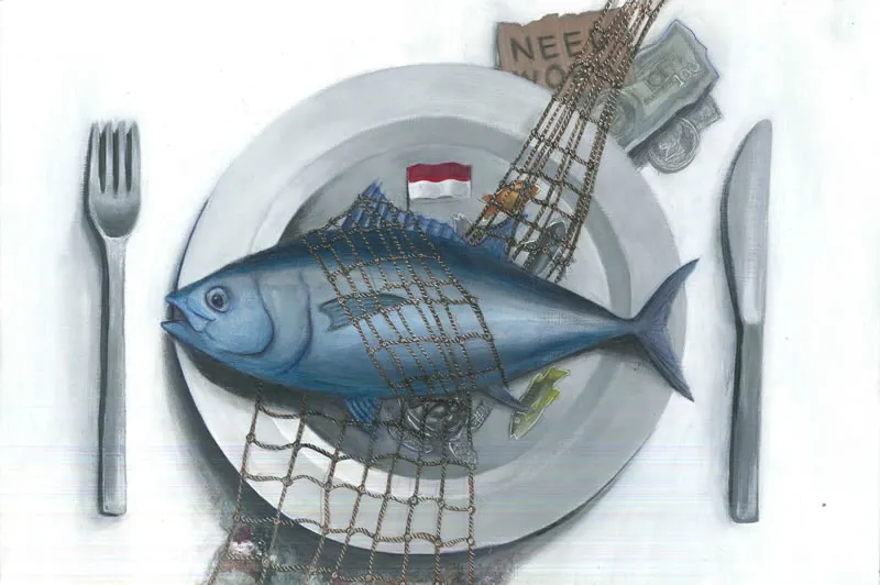 First Place (High School age group): What Goes On Your Plate by Ruofei Rao, Age 17, New Zealand
