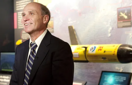 Professor Scott Glenn at Smithsonian with Historic Underwater Glider