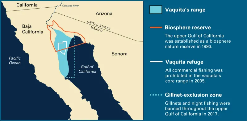 A map showing different refuge and conservation areas. 