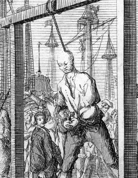 Stede Bonnet at his hanging in Charleston, North Carolina