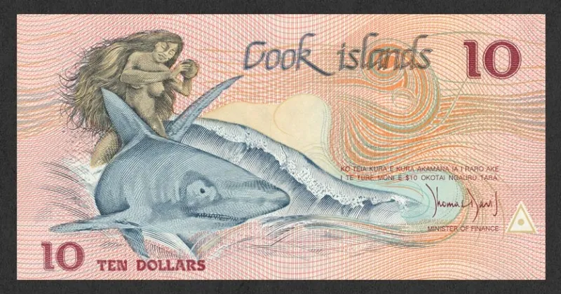 The Cook islands banknote
