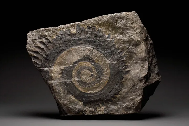 Fossil tooth whorl of ancient shark.