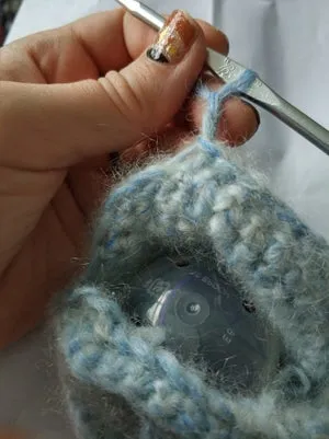 working on a crochet project