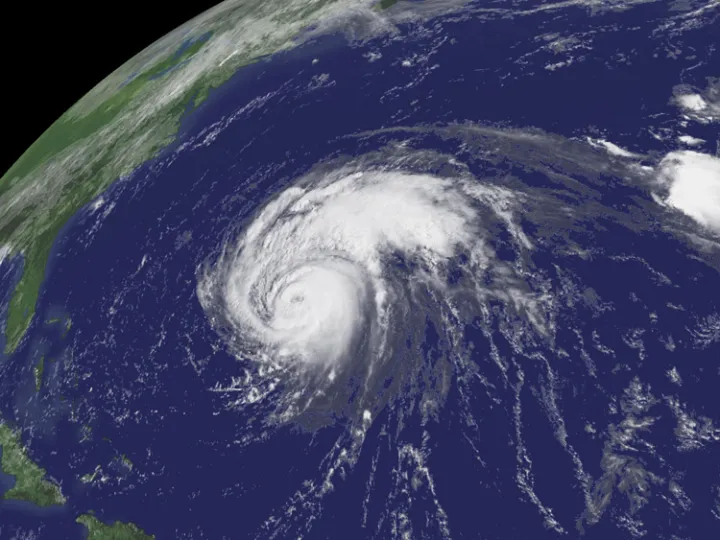 Aerial image of Hurricane Bill