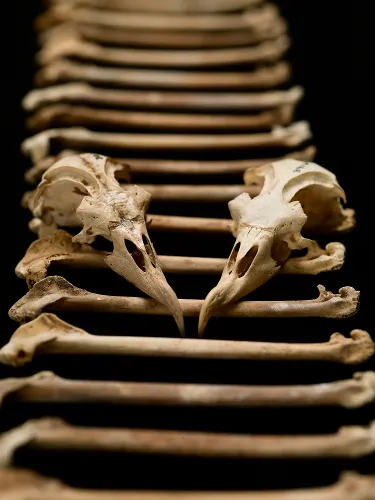 400 to 1,000 year old bones from an endangered seabird, the Hawaiian petrel. Bones such as these provide a window into the lives of seabirds before and after human arrival in the open ocean environments of the North Pacific. 