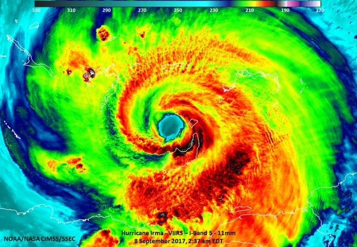 Radar image of Hurricane Irma
