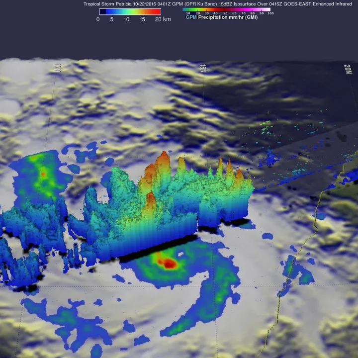 A three dimensional radar of Hurricane Patricia